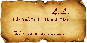 Lénárd Liberátusz névjegykártya